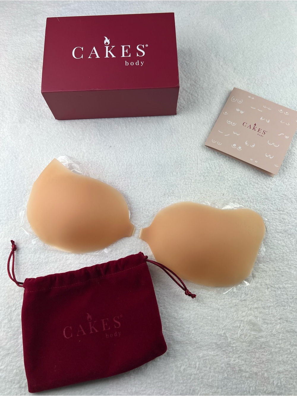 CAKES Body Silicone Bra Inserts OG B-D Strapless Backless Nude